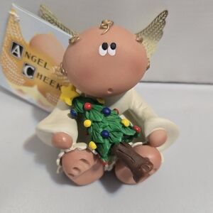 Russ 2001 Angel Cheeks Guardian Angel Christmas Tree Figurine Kurts Kritters